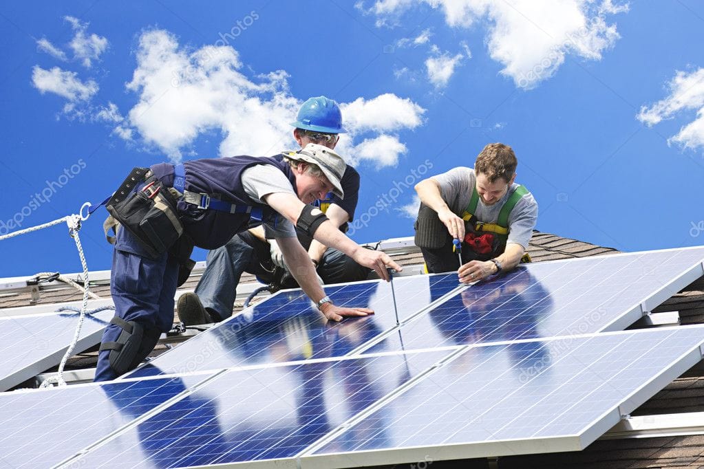 depositphotos 4719457 stock photo solar panel installation