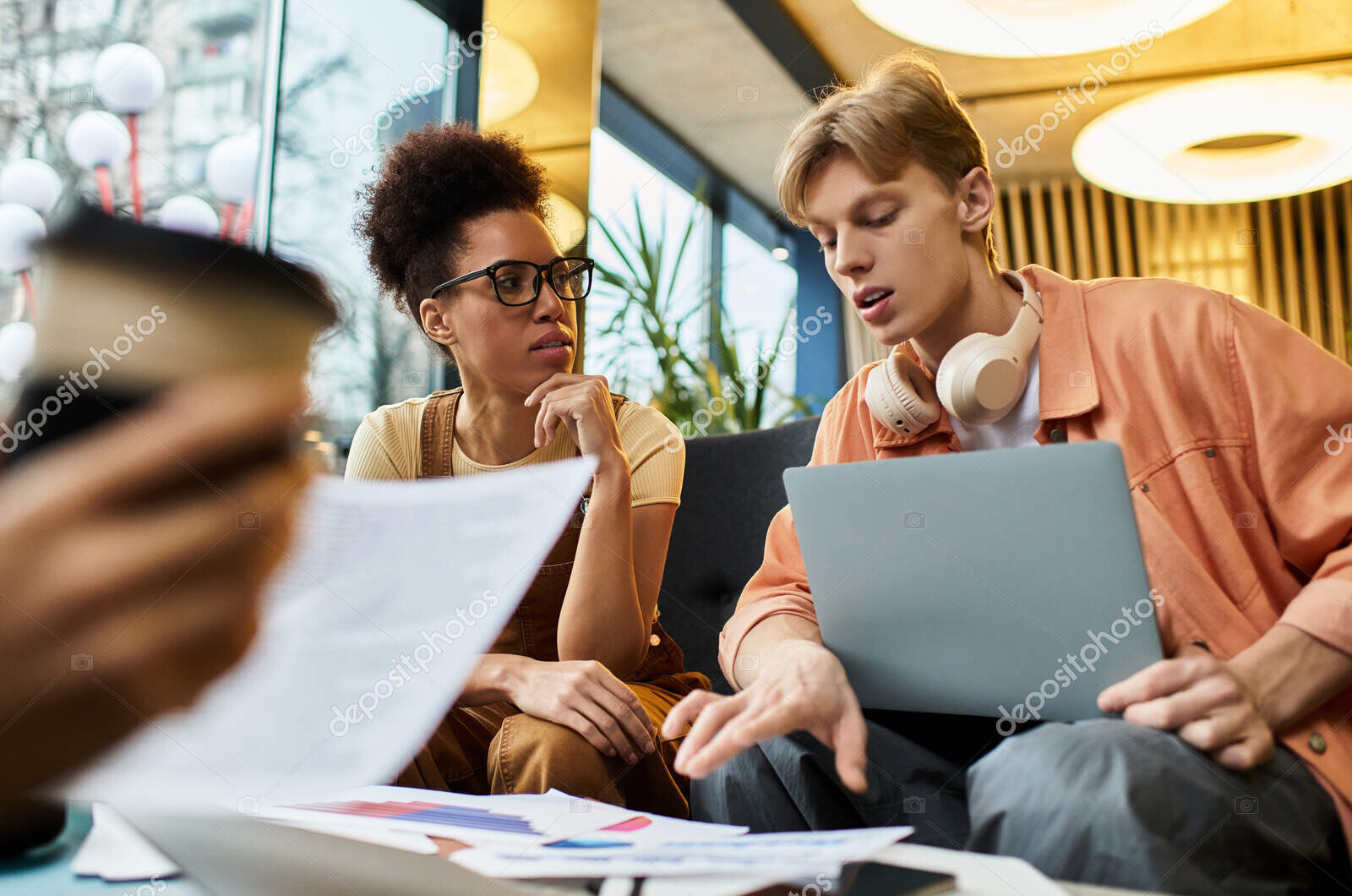 depositphotos 789073888 stock photo two colleagues engage focused discussion